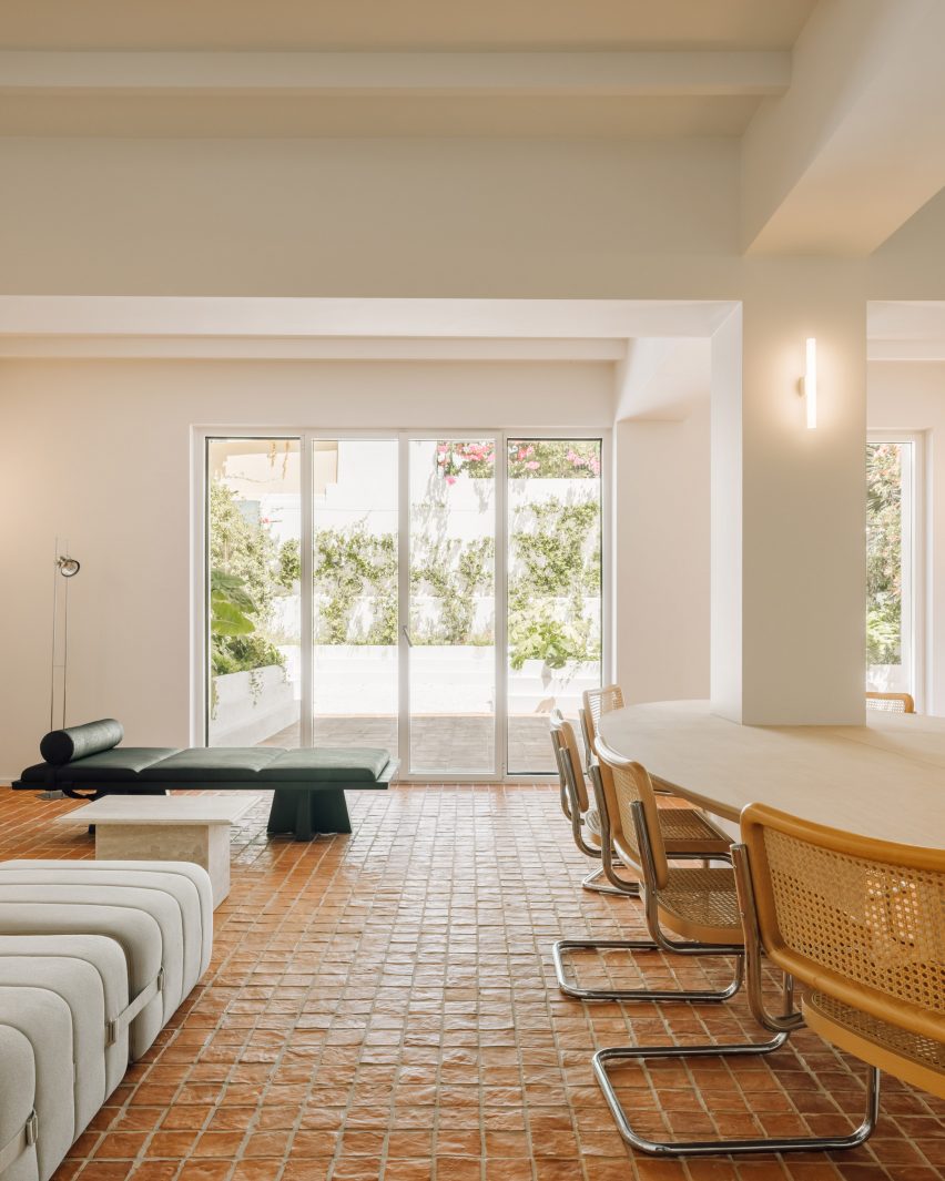 Terrace outside Lisbon house