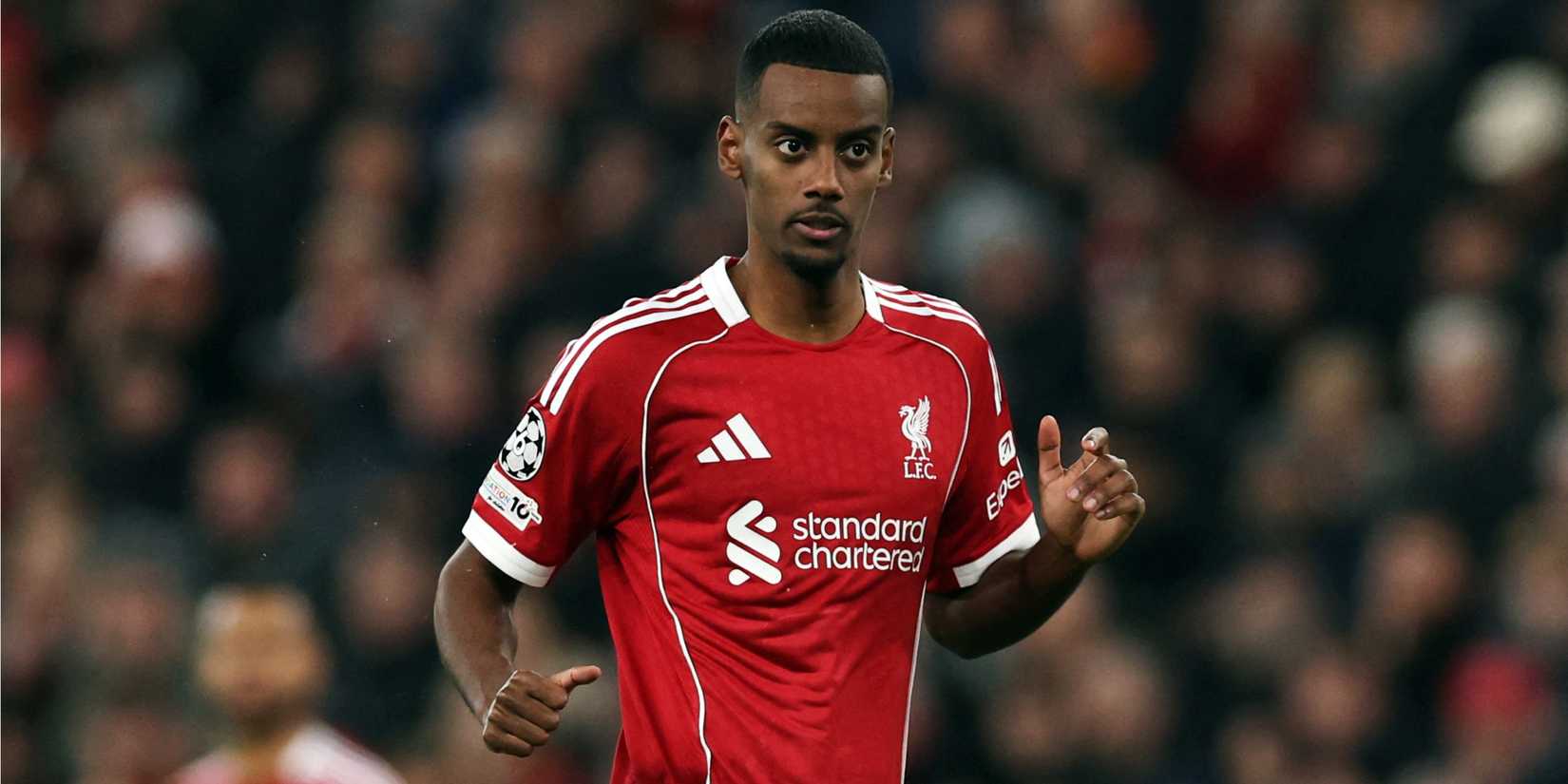 Alexander Isak in action for Liverpool against PSV