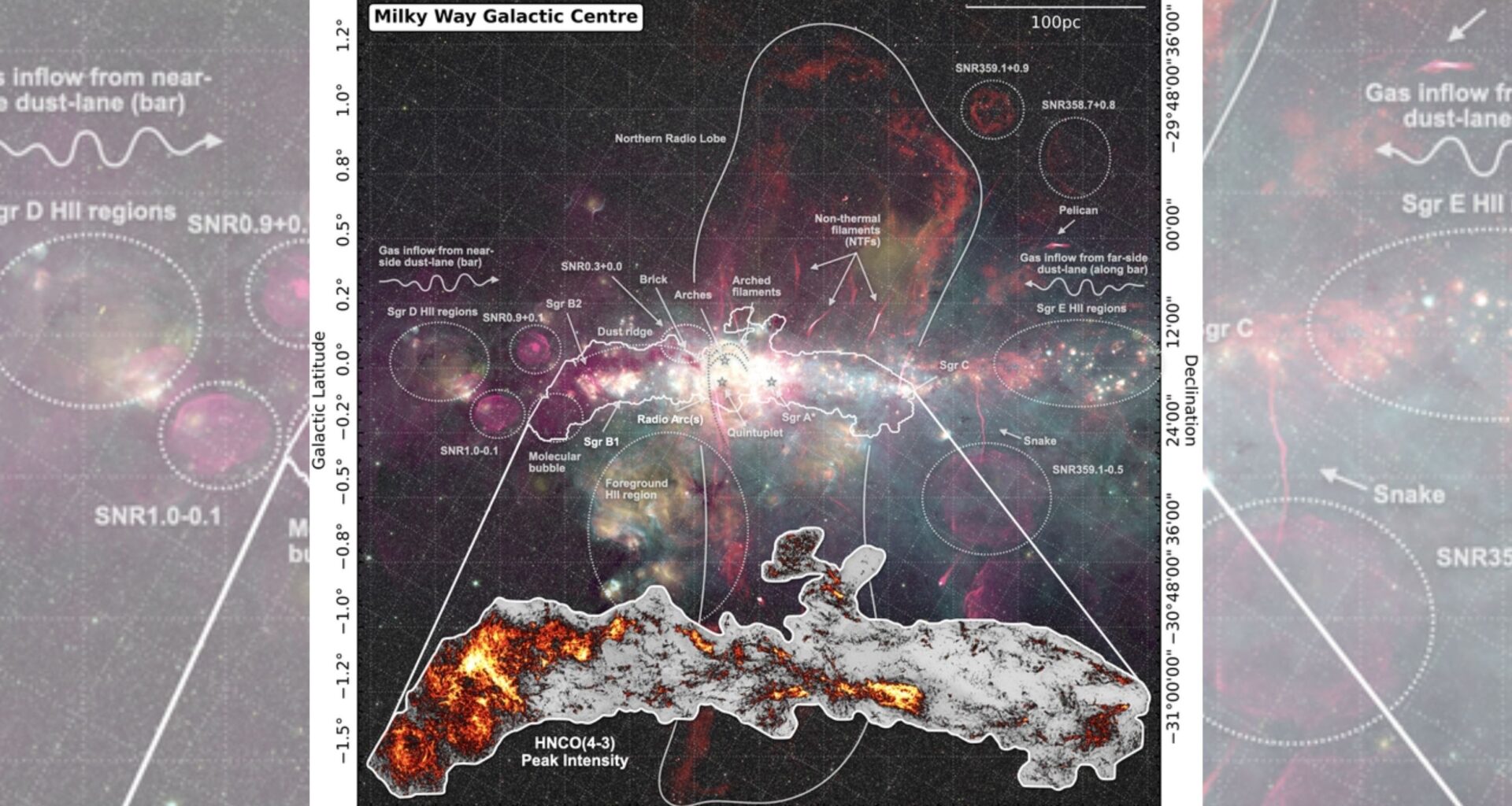 Largest mosaic ever maps Milky Way’s turbulent center