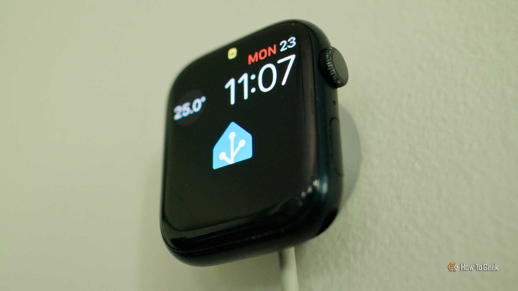 Apple Watch Home Assistant dashboard on the watch face.