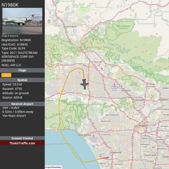 Kim Kardashian's jet landed in Van Nuys, California, after a nine-minute flight from Los Angeles, prompting a strong reaction from Redditors regarding its environmental toll.