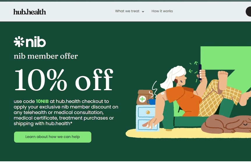 An NIB ad offering 10 per cent off