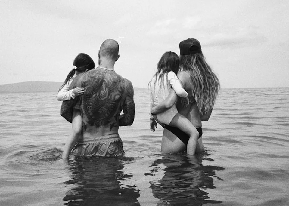Gio Grace Levine, Adam Levine, Dusty Rose Levine and Behati PrinslooCredit: Behati Prinsloo Instagram