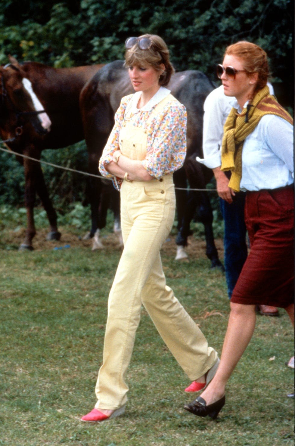 Diana Spencer And Sarah Ferguson At Polo Match