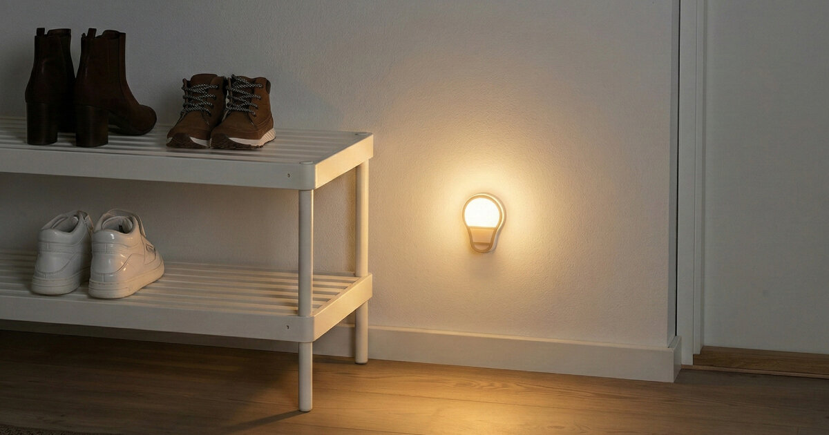 IKEA's LED nightlight with sensor glows without plugging in