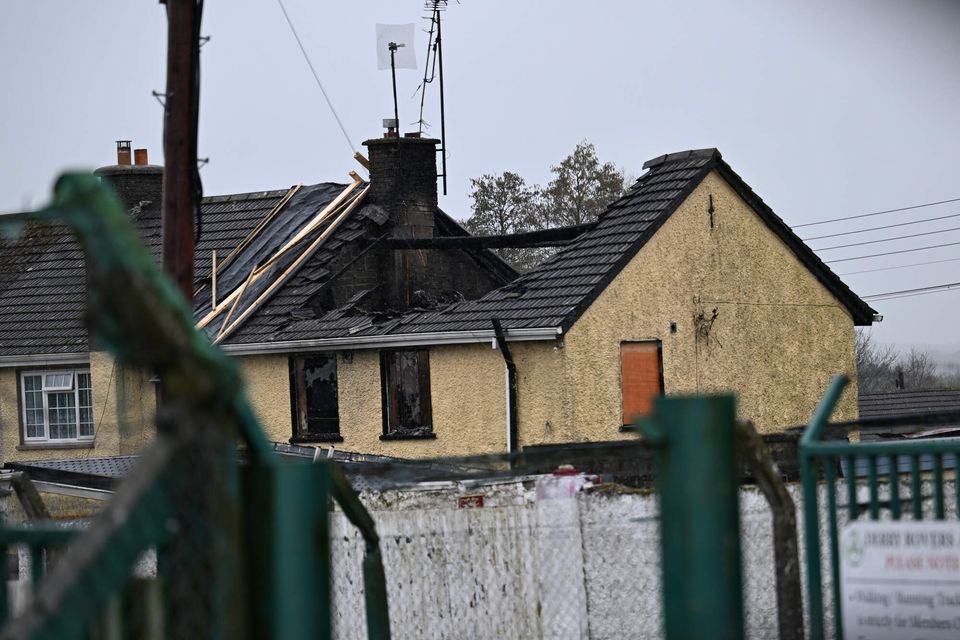The scene of the fire at Castleview Park, Edenderry, Co. Offaly