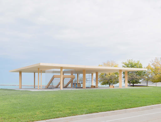 Chicago Horizon by Ultramoderne (in collaboration with Guy Nordenson and Associates), winner of the 2015 Chicago Lakefront Kiosk design competition. Image: Naho Kubota, courtesy of Ultramoderne.