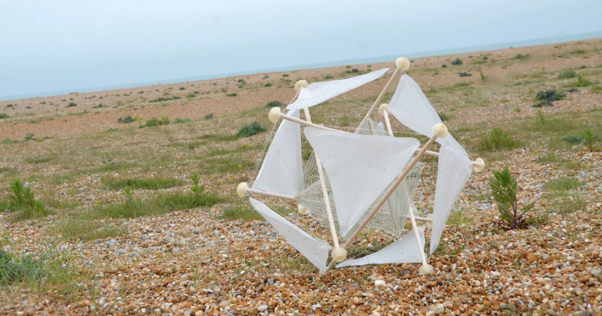 bionic ball 'wasteland nomad' by yizhuo guo heals damaged lands
