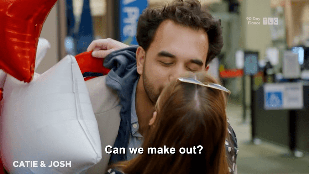 Catie and Josh are going for it in "90 Day{ }Fiancé." (Courtesy TLC)