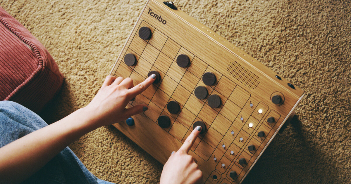 tembo mixes drum machine and sampler in one wooden device
