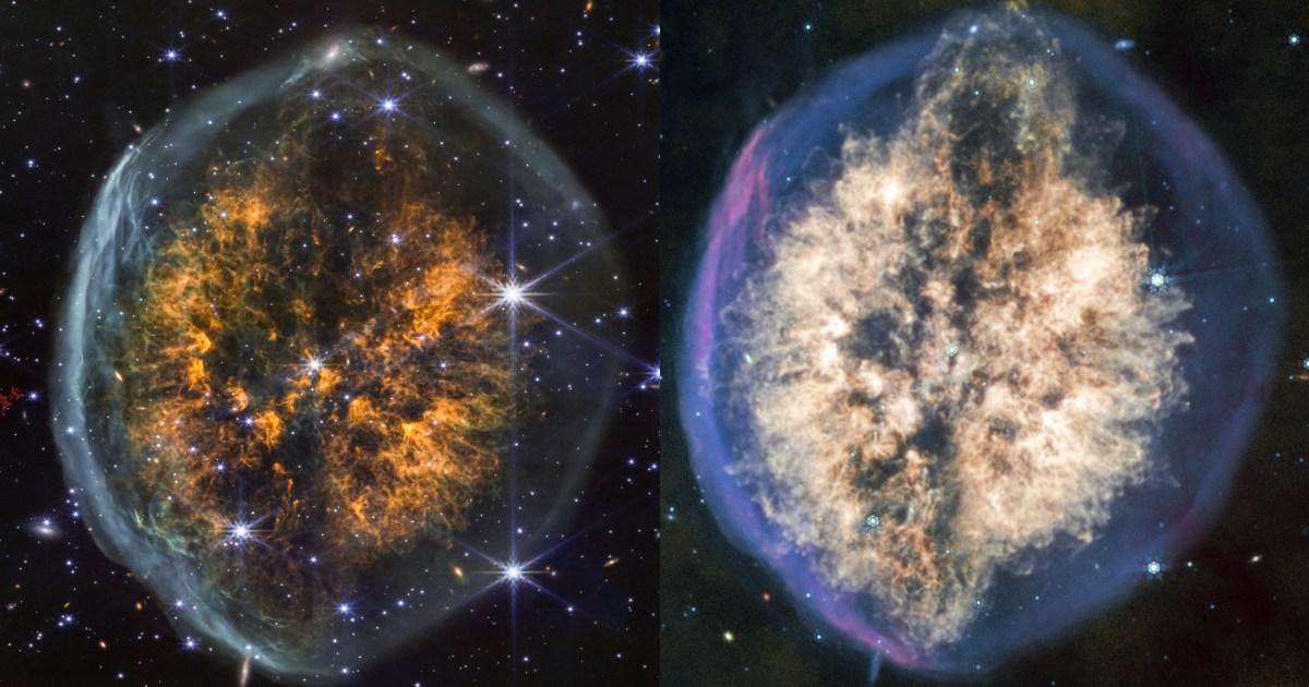 JWST peers inside a dying star's "exposed cranium"