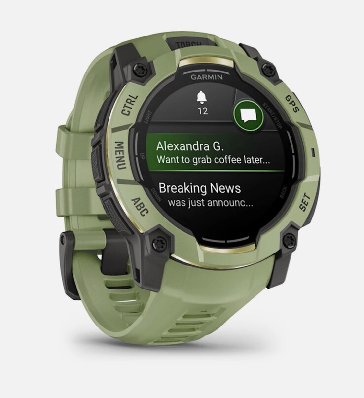 The Garmin Instinct 3 Alpine Rush Collection Fern Green coloway