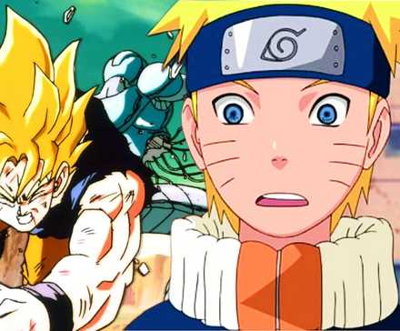 Custom image featuring Goku and Naruto