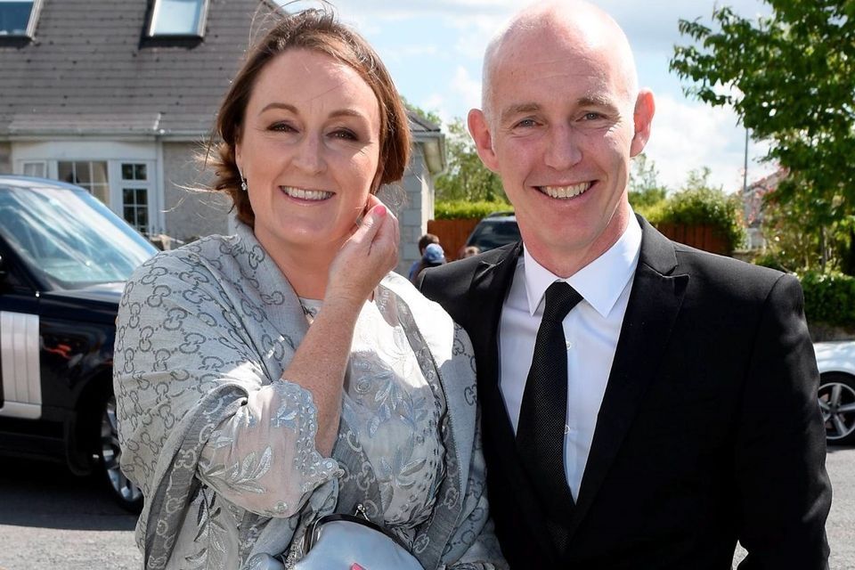 Ray D'Arcy pictured with his wife Jenny Kelly, who announced the news on social media today.
