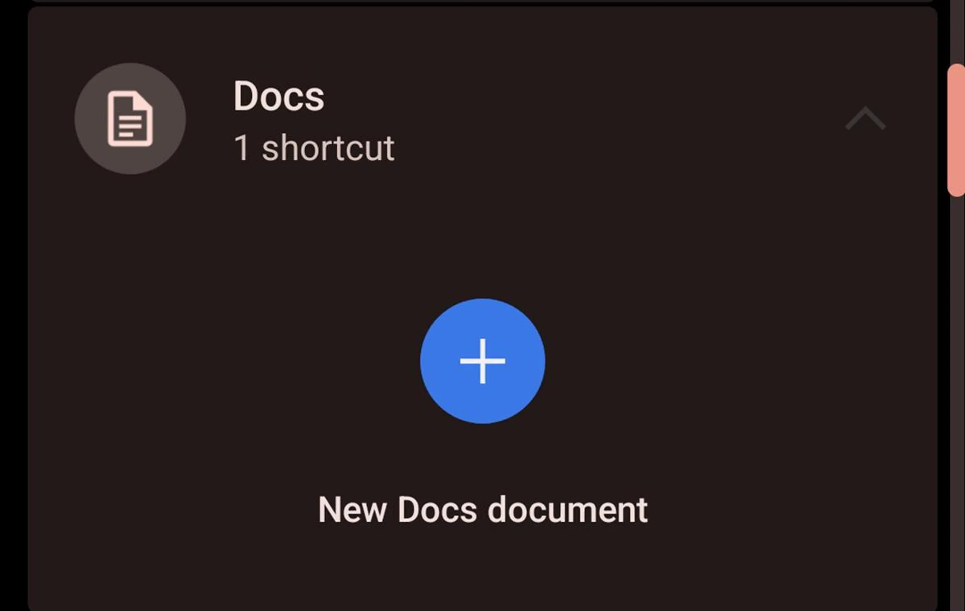 Google Docs widget