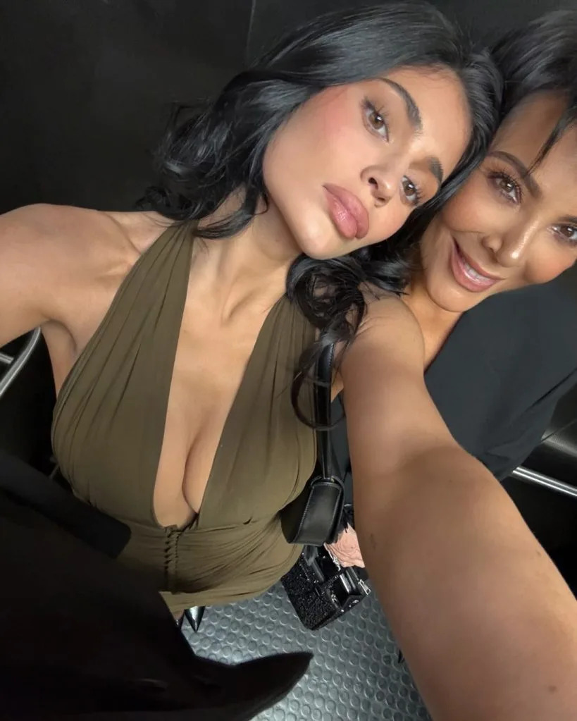 Kris Jenner revealed her daughter Kylie Jenner (both pictured above taking a selfie) “spent every dime” of her “Keeping Up With the Kardashians” money to launch her Kylie Cosmetics business at 17 years old. kyliejenner/Instagram