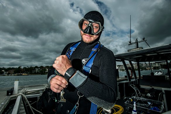 Nick Rendall and his staff wear the bands “religiously” when navigating murky waters in Sydney Harbour.