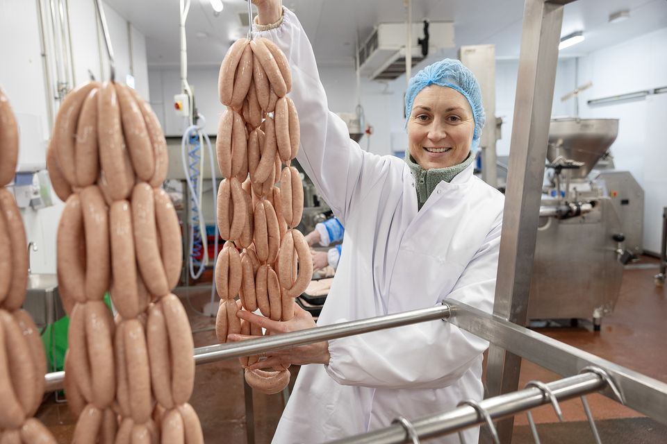 The Butcher's Daughter: Una O'Dwyer in her sausage-making facility outside Cashel, Co Tipperary. Photos: John D Kelly