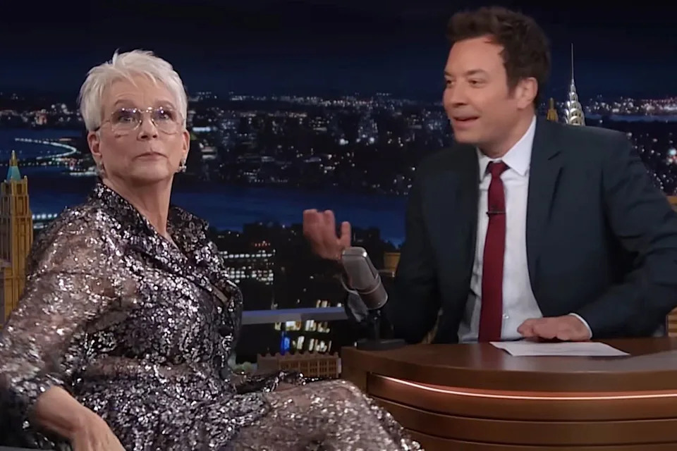 Jamie Lee Curtis and Jimmy Fallon on 'The Tonight Show' on March 4Credit: NBC