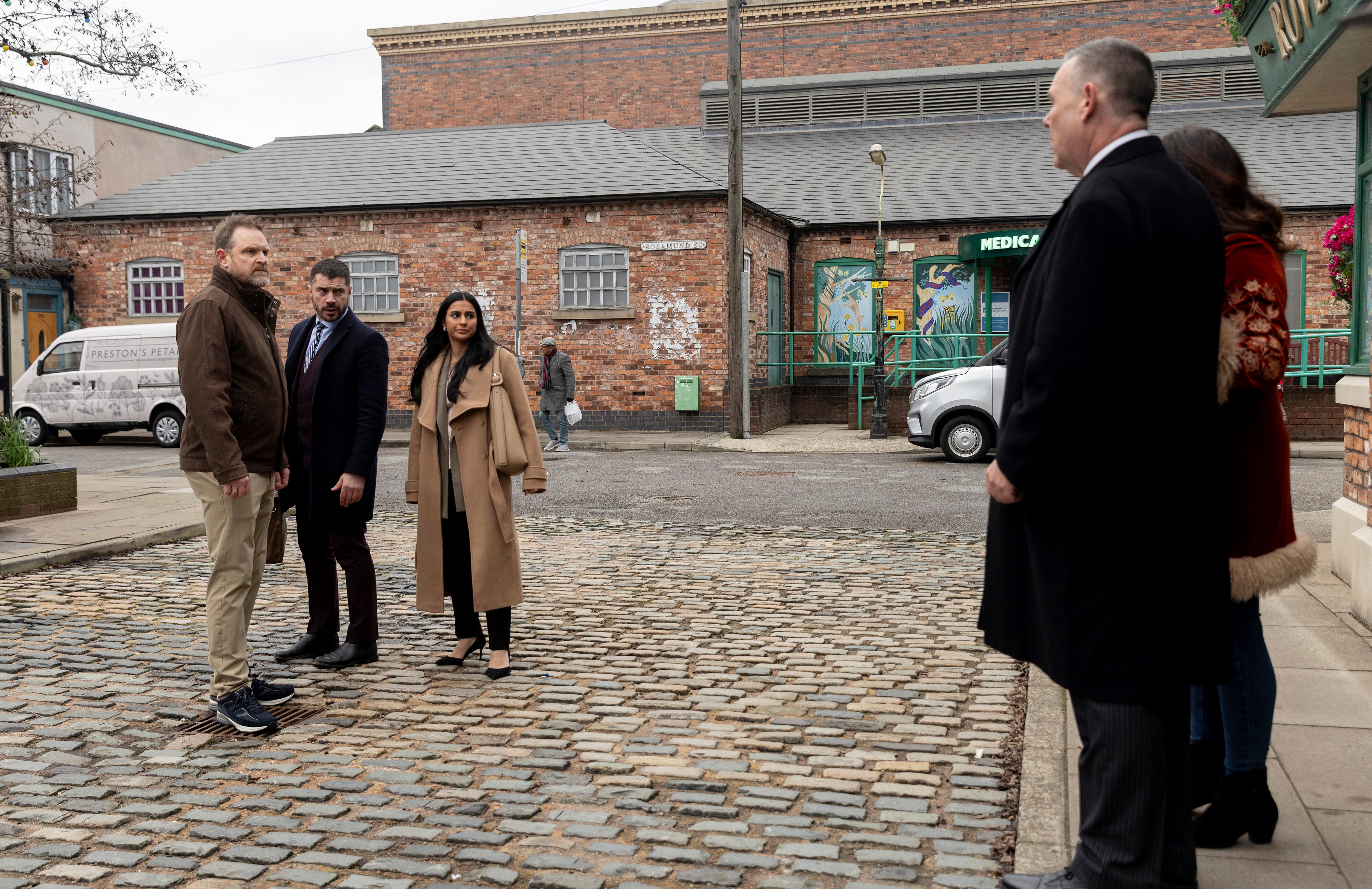 george shuttleworth, adam barlow, alya nazir, damien ripley, coronation street
