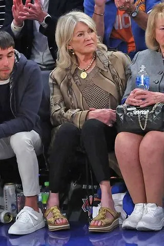 Martha Stewart sitting courtside at the game in question on May 21, 2025Credit: Sarah Stier/Getty