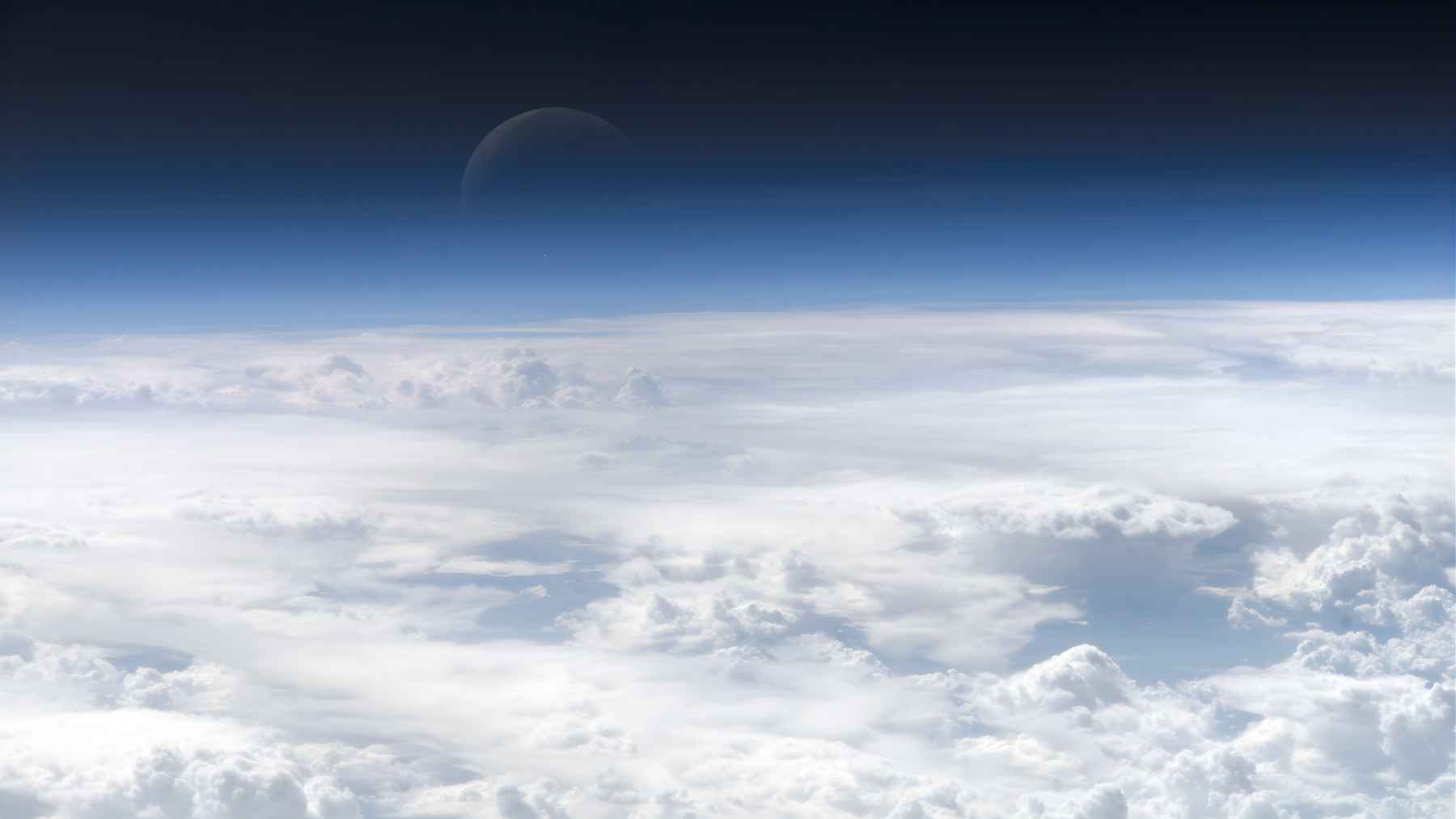 View of Earth’s cloud-covered atmosphere from space, illustrating research on how the planet could one day lose its oxygen-rich air