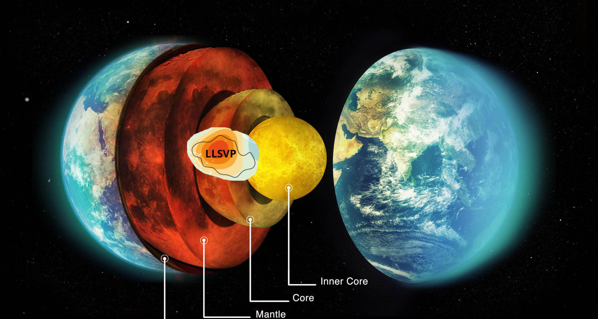 Huge "islands" found inside Earth are 100 times taller than Everest