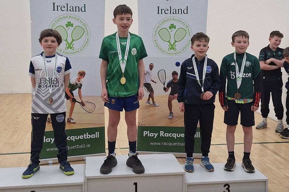 Under-10 medal winners (from left): Bobby Kehoe, Tommy Murphy, Cian Cowman and Rian Kehoe.