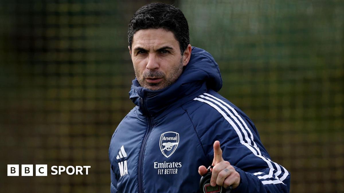 Mikel Arteta during Arsenal training