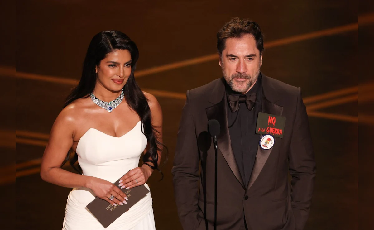 Priyanka Chopra By His Side, Javier Bardem Says 'No To War, Free Palestine' At Oscars 2026