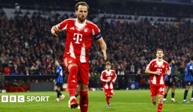 Bayern Munich 4-1 Atalanta - Harry Kane scores twice to move onto 50 Champions League goals