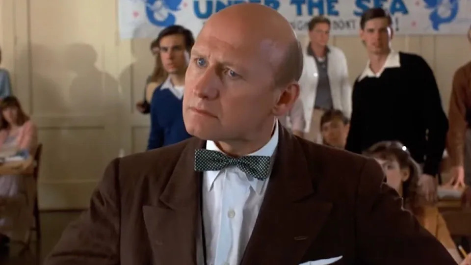  Principal Strickland (James Tolkan) looks on disapprovingly in Back to the Future. 