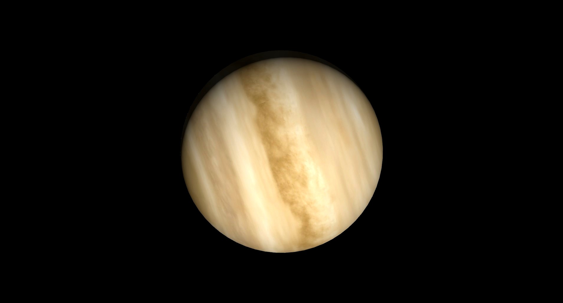 night sky graphic showing close up view of venus shrouded in clouds.