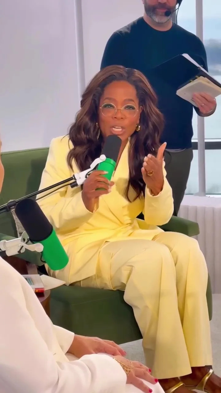 During a recent appearance, Oprah Winfrey explained her careful gait at a Paris Fashion Week show. jznotthatjayz/Instagram