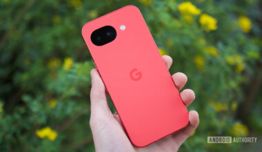 The Google Pixel 10a in its Berry color.