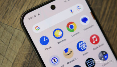 Pixel Weather app icon on an Android phone.