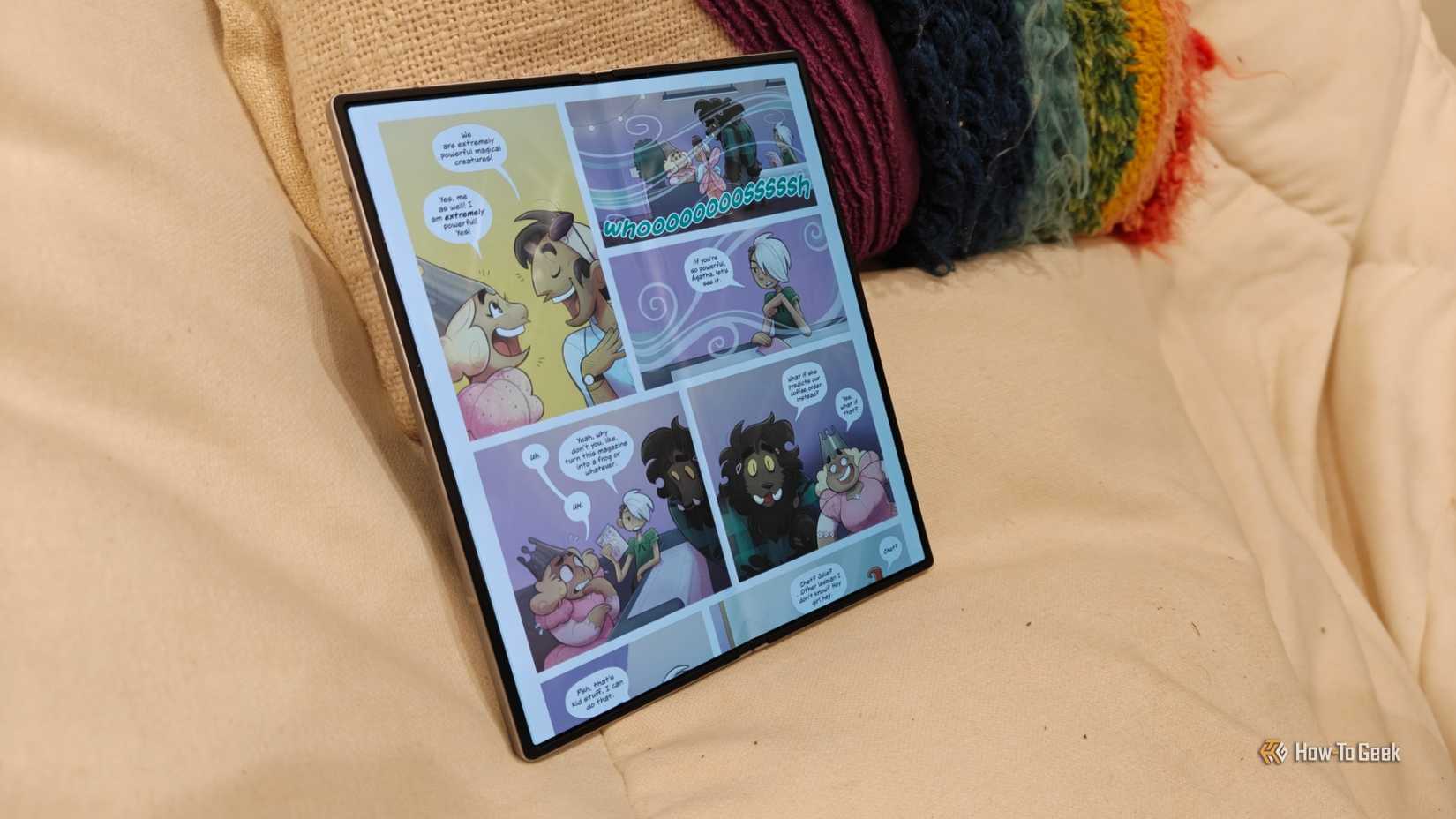 Graphic novel on a Samsung Galaxy Z Fold 6.