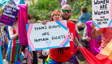 A graph about bisexual women shared with false claims it is about transgender kids