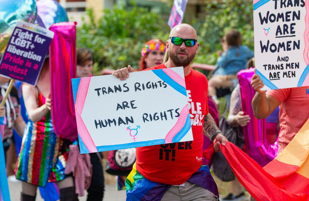 A graph about bisexual women shared with false claims it is about transgender kids