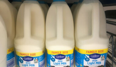 Lidl, Tesco and Supervalu and Aldi have reduced price of their own-brand milk and butter today