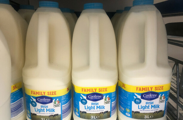 Lidl, Tesco and Supervalu and Aldi have reduced price of their own-brand milk and butter today