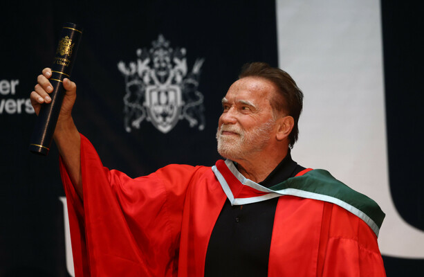 Arnold Schwarzenegger receives honorary degree from Ulster University
