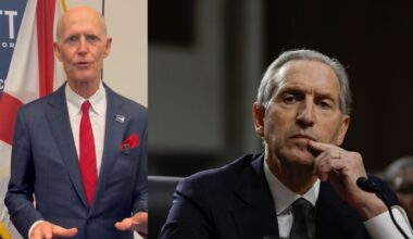 Sen. Rick Scott is mocking Howard Schultz for leaving Washington after Democrats passed an income t...