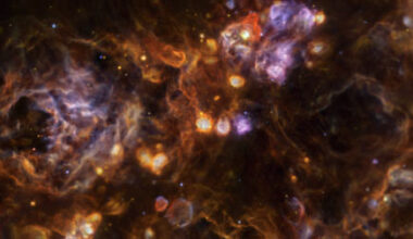 This VLT/MUSE image shows part of the Triangulum galaxy, a spiral galaxy located about 3 million light-years away in the constellation of Triangulum. Image credit: ESO / Feltre et al.