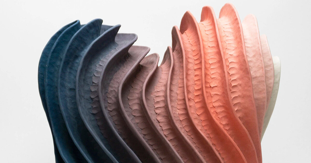 janny baek's sculptures form an abstract ecosystem of colorful ceramic organisms