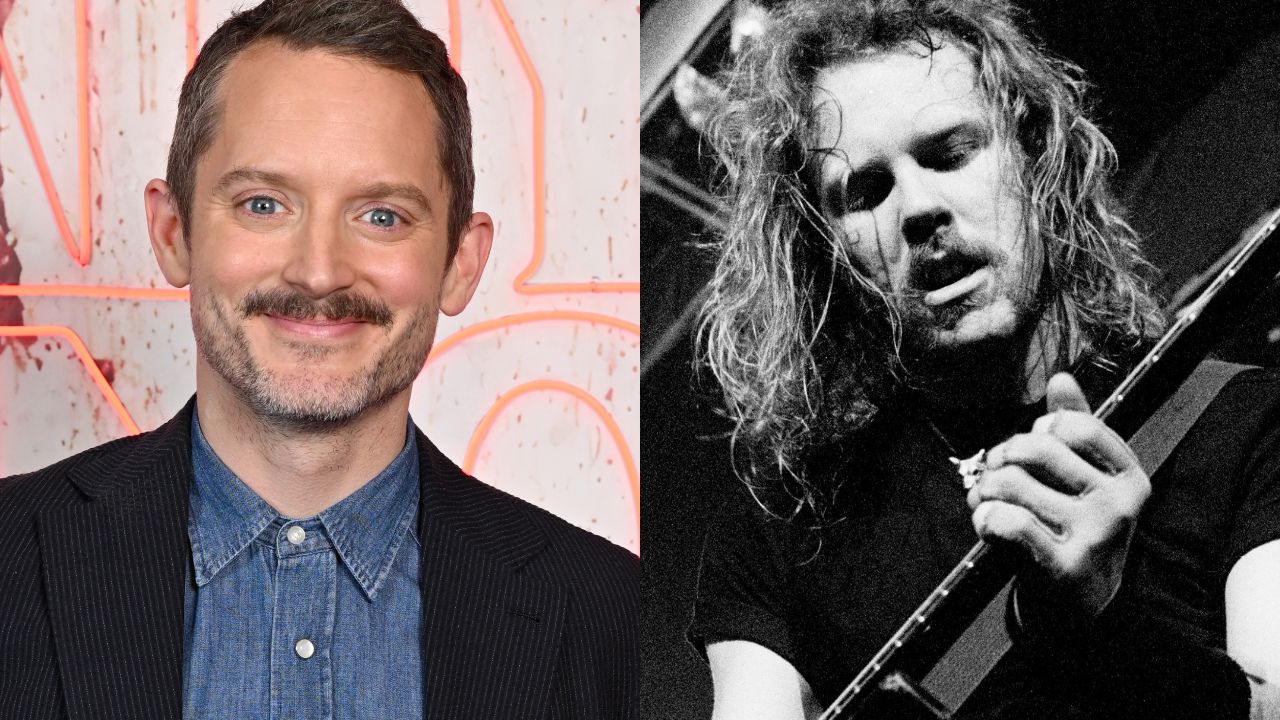 Elijah Wood in 2026, and Metallica performing onstage in 1992