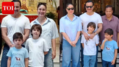 Kareena Kapoor Khan and Saif Ali Khan visit Bandra church with sons Taimur and Jeh - PICS