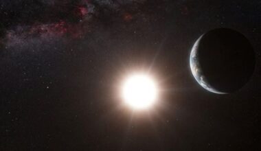 This illustration shows an exoplanet orbiting a K-dwarf star. Astronomers have studied a multiplanet system around one of these stars that's in an 'adolescent' stage of development. It's a rare opportunity to study a solar system in this short-lived, transitional stage of development.