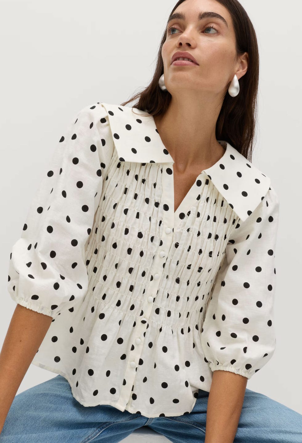 ms polka dot blouse