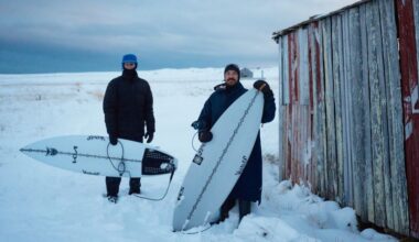 Polar vortexes, reindeer heart and a chance of frostbite: The surfers chasing waves in the Arctic